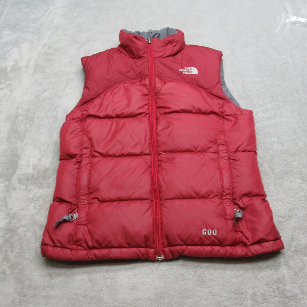The North Face Down Vest Girls Medium Purple Insulated Quilted Puffer Full Zip